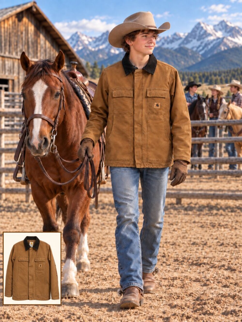 Carhartt Boys XL 14/16 Rugged Outdoor Workwear Jacket